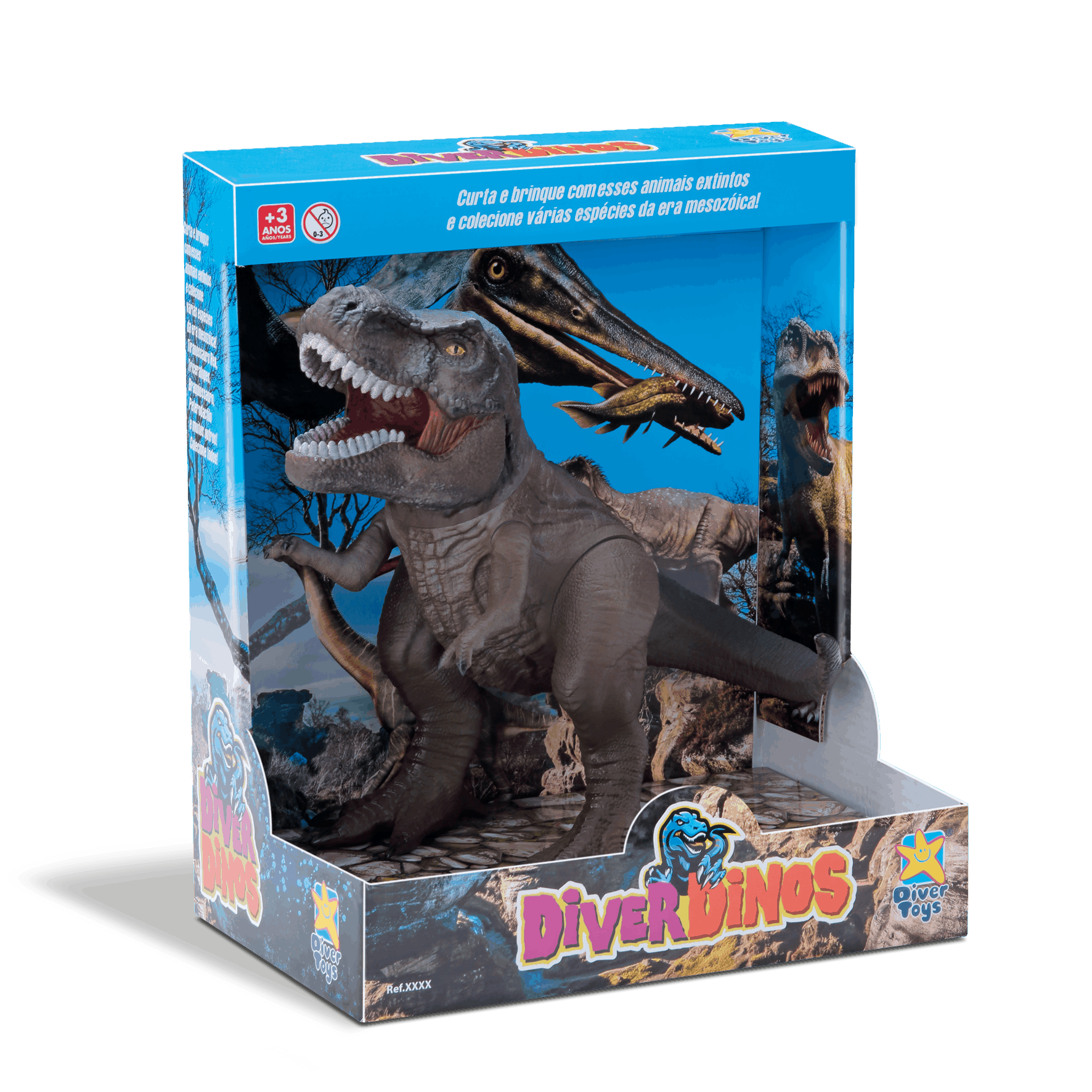 Boneco Dinossauro Soft Coleção Mundo Dinossauro – DM Toys